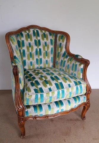 Bergère à oreilles Louis XVI Tissu Palma de Deschemaker