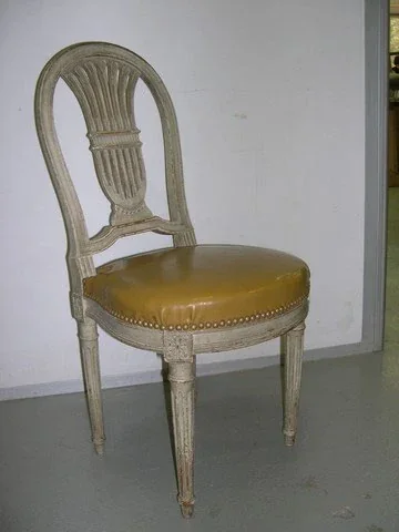 Chaise montgolfière Louis XVI en Skaï