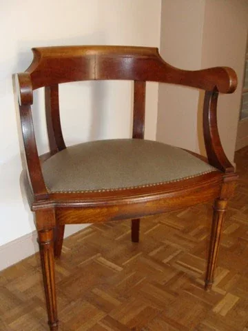 Fauteuil de bureau tissu Galuchat Thannerie de Casal